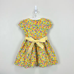 Ralph Lauren Girls Yellow Floral Dress 18 Months