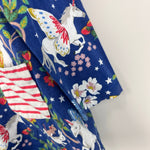 Load image into Gallery viewer, Mini Boden Blue Enchanted Unicorn Jersey Pocket Tunic Dress 6-7
