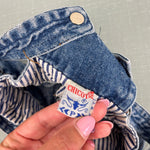 Load image into Gallery viewer, Vintage Chicote Clown Applique Blue Jean Overalls Baby
