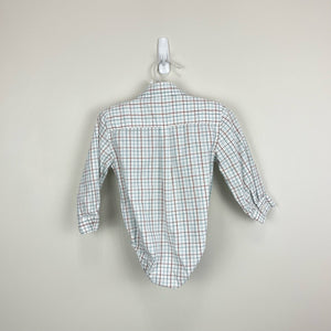 Janie and Jack Baby Plaid Poplin Bodysuit 12-18 Months