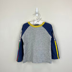 Load image into Gallery viewer, Mini Boden Long Sleeve Rainbow Rocket Ship Raglan T-Shirt 2-3
