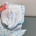 Load image into Gallery viewer, Foque Dove Blue Bird Print Bubble Romper 6 Months
