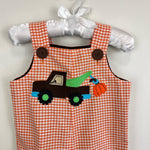 Load image into Gallery viewer, Kelly's Kids Pumpkin Patch Plaid Overalls 12 Months
