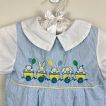 Load image into Gallery viewer, Vintage Alexis Blue Train Shortall Romper
