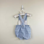 Load image into Gallery viewer, Vintage Judy Philippine Blue Baseball Sunsuit Romper 12 Months
