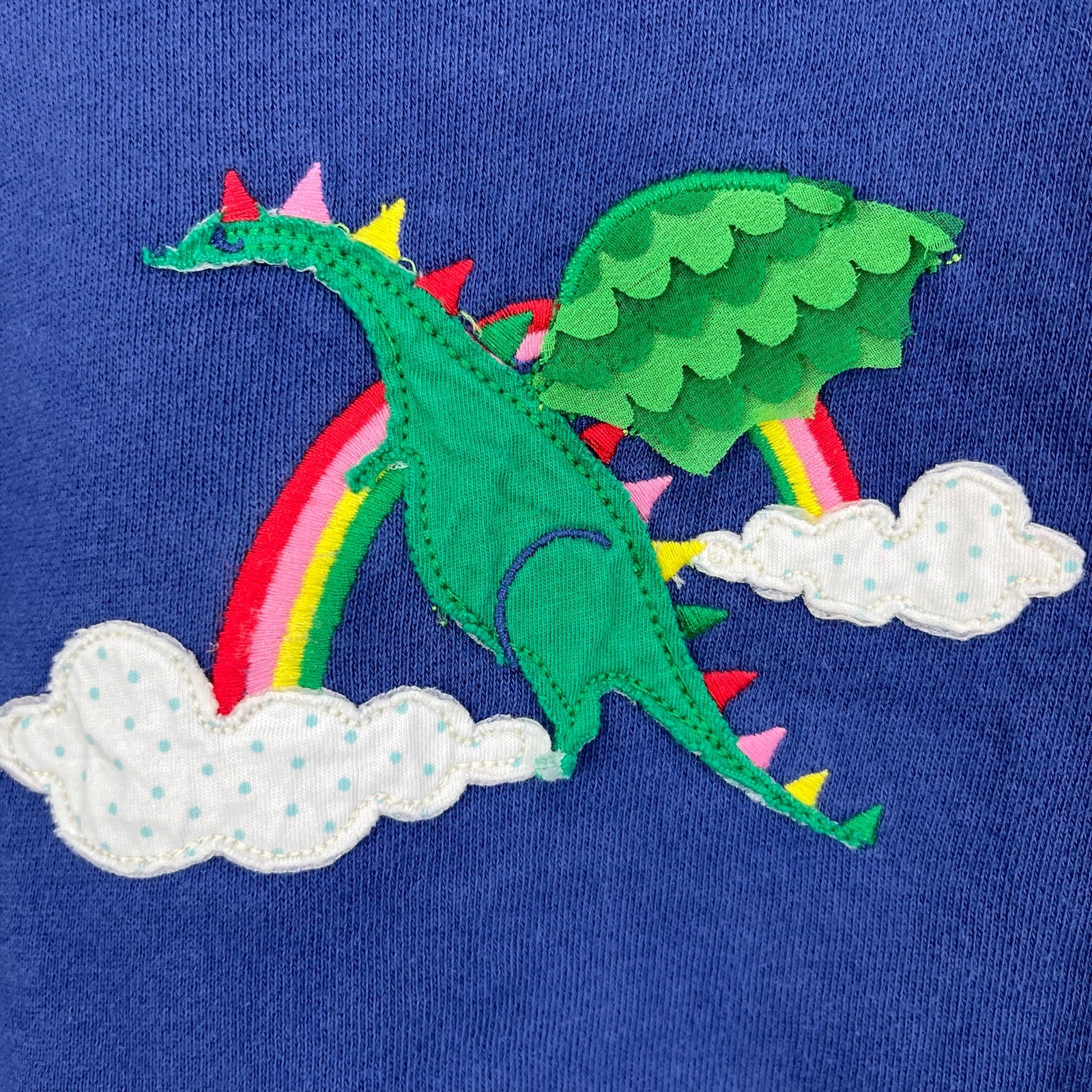 Mini Boden Appliqué Hotchpotch Dress Multi Dragon Sky 3-4