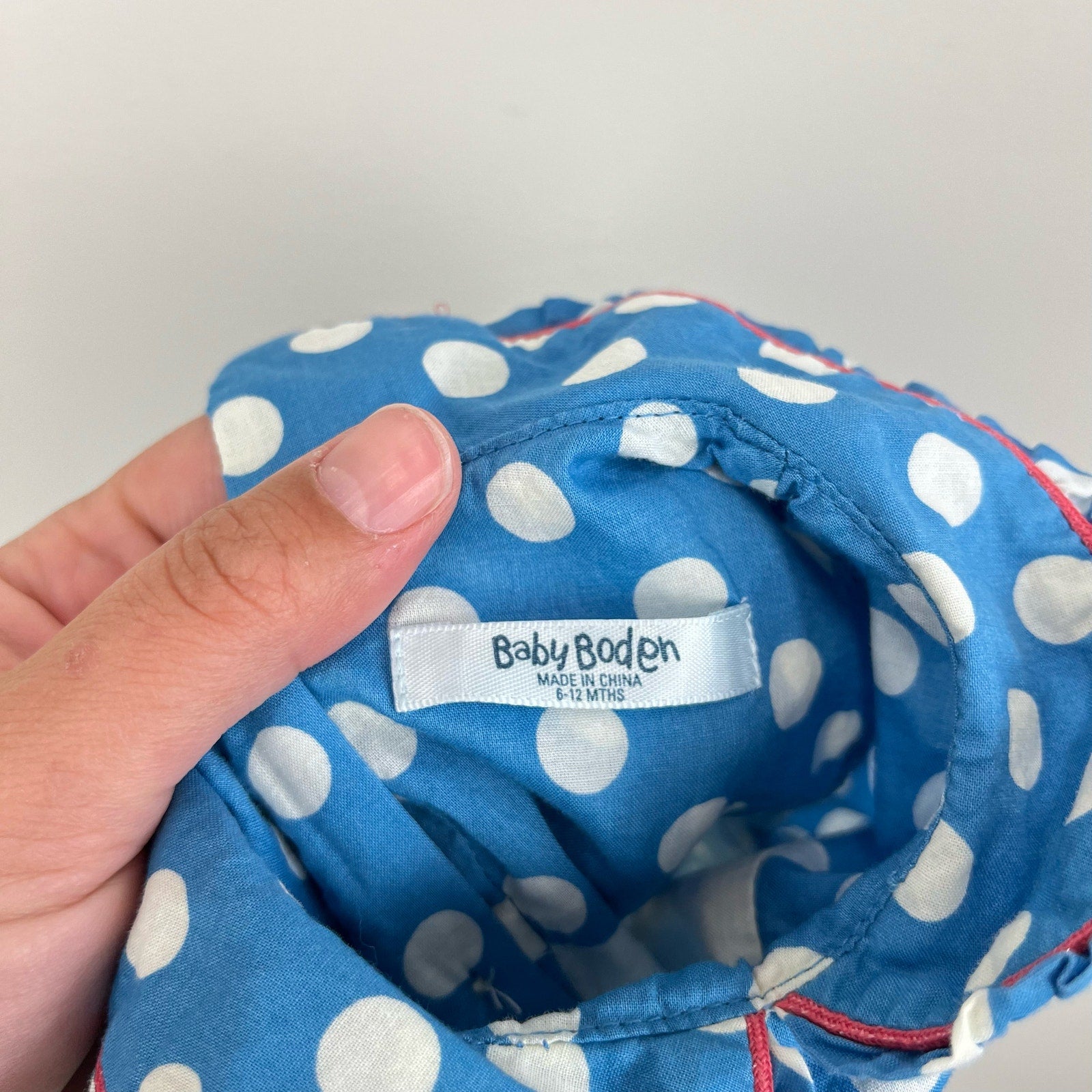 Mini Boden Blue Polka Dot Tunic 3-6 Months