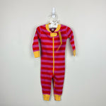 Load image into Gallery viewer, Hanna Andersson Pink Red Striped Pajamas 70 cm 6-12 Months NWT
