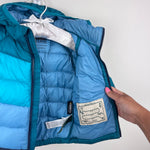 Load image into Gallery viewer, L.L. Bean Ultralight 650 Down Jacket Colorblock Blue Green 12-18 Months
