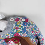 Load image into Gallery viewer, Mini Boden Cosy Applique Sweatshirt Floral Blossom Guinea Pigs 2-3
