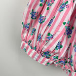 Load image into Gallery viewer, Vintage Allison Ann Smocked Pink Floral Stripe Romper 6-9 Months
