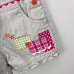 Load image into Gallery viewer, Vintage Y2K Miniwear Patchwork Cherry Shortalls 12 Months

