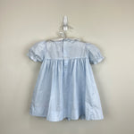 Load image into Gallery viewer, Petit Ami Smocked Short Sleeve Blue Dress 9 Months
