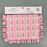 Load image into Gallery viewer, LoveShackFancy Blooming Heirloom Zip Pencil Case Ruffles Strawberry Macaroon NWT
