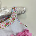 Load image into Gallery viewer, Bon Bebe Floral Bow Dress 3-6 Months
