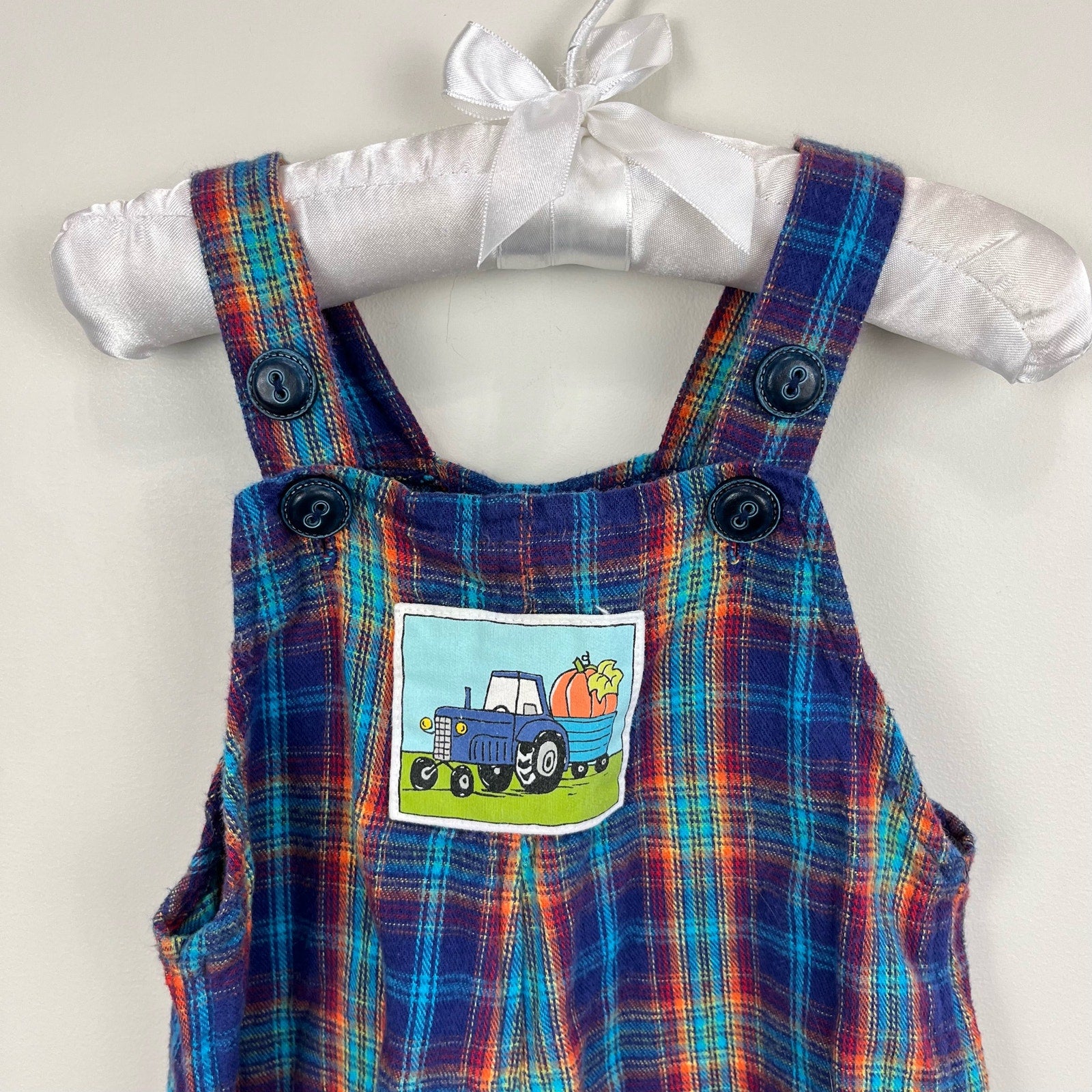 Vintage Mulberry Bush Plaid Farm Overalls 18 Months USA