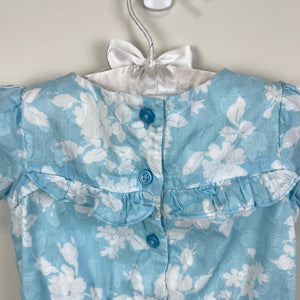 Janie and Jack Floral Jacquard Jumpsuit Sky Blue Floral 12-18 Months