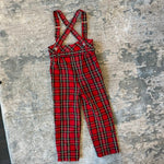 Load image into Gallery viewer, Vintage DiJon Apparel Festive Plaid Suspender Pants Overalls 6
