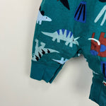 Load image into Gallery viewer, Hanna Andersson Baby Print Overalls &amp; T-Shirt Set Green Dino 0-3 Months
