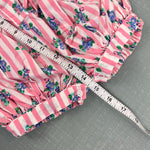 Load image into Gallery viewer, Vintage Allison Ann Smocked Pink Floral Stripe Romper 6-9 Months
