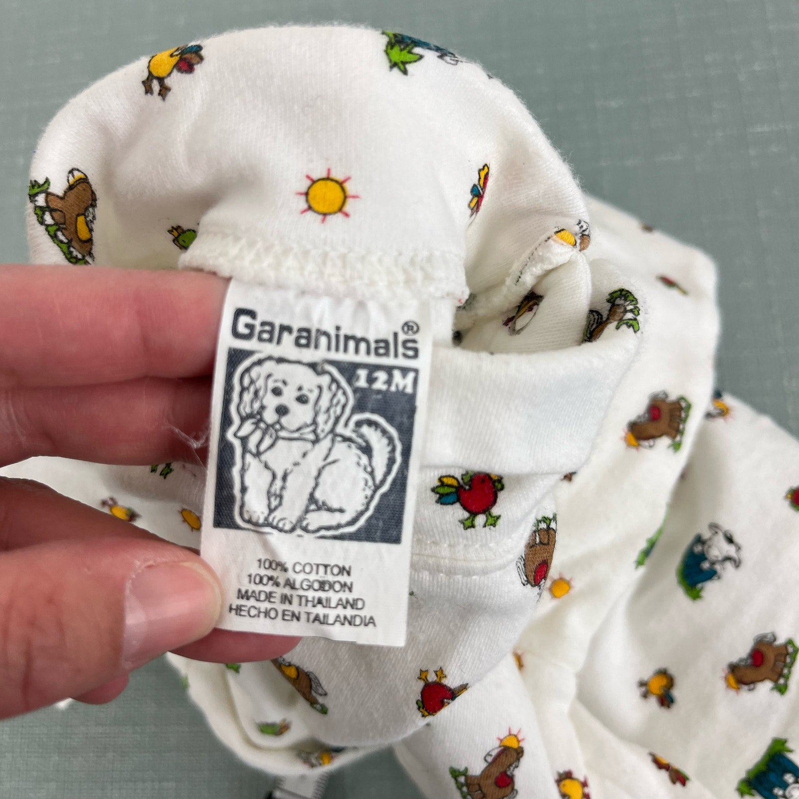 Vintage Garanimals Farm Bodysuit 12 Months