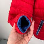 Load image into Gallery viewer, Mini Boden Kids' Pack Away Padded Jacket Rockabilly Red 6-7
