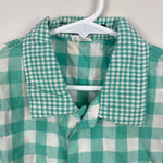 Load image into Gallery viewer, Vintage Esprit Kids D'Amor Green Plaid Button Up Collared Shirt 7-8
