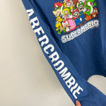 Load image into Gallery viewer, Abercrombie Kids Long Sleeve Blue Super Mario Bros T-Shirt 7/8
