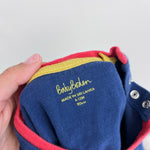 Load image into Gallery viewer, Mini Boden Fire Truck Applique T-Shirt Beacon Blue Fire Engine 6-12 Months
