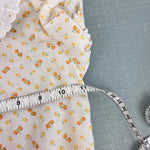 Load image into Gallery viewer, Vintage Healthtex 70s Yellow Orange Floral Blouse 24 Months USA
