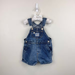 Load image into Gallery viewer, Vintage Polo Jeans Co Ralph Lauren Blue Jean Shortalls M 6-12 Months
