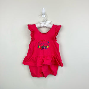 Vintage The Place Peplum Ruffle Romper XS 6-12 Months NWOT