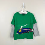 Load image into Gallery viewer, Mini Boden Long Sleeve Applique Train T-Shirt 3-4

