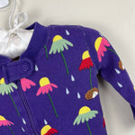 Load image into Gallery viewer, Hanna Andersson Purple Hedgehog Flower Pajamas 60 cm 6-9 Months
