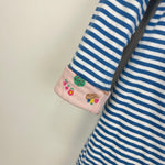 Load image into Gallery viewer, Mini Boden Reversible Elizabethan Blue Stripe Farm Dress 6-12 Months
