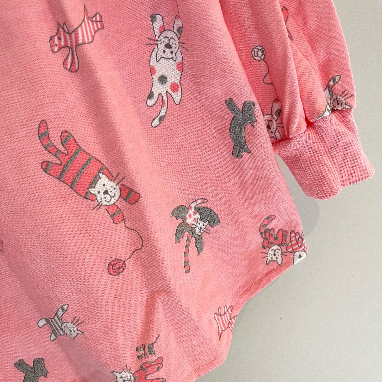 Vintage Our Girl by Healthtex Pink Cat Nightgown 8 USA