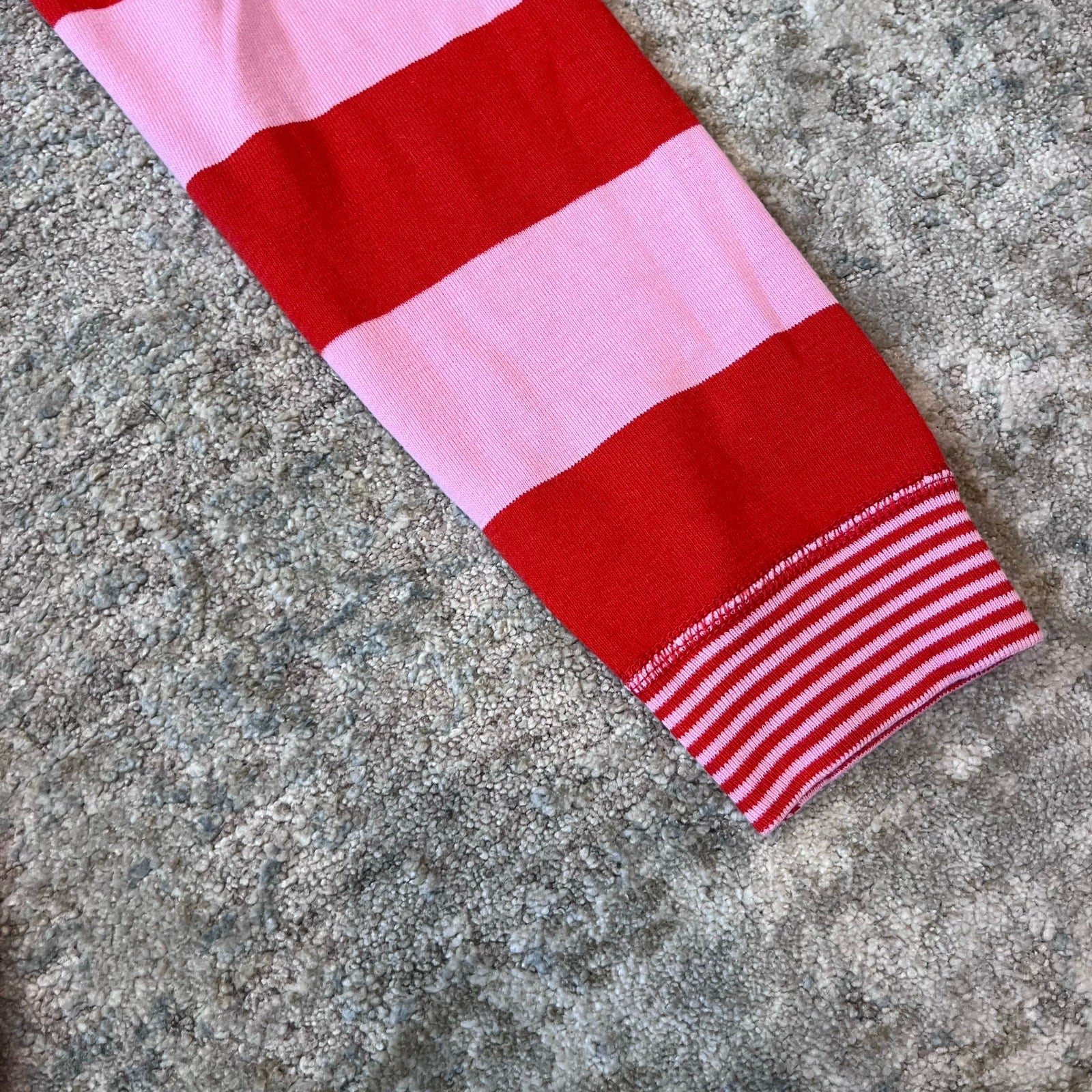 Hanna Andersson Pink Stripe Long John Pajamas 120 cm 6-7