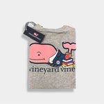Load image into Gallery viewer, Vineyard Vines Boys' Prep School Whale Pocket T-Shirt Grey Heather S 8-10 NWT
