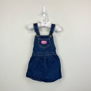 Vintage OshKosh B'gosh Denim Jumper Dress 24 Months USA