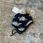 Load image into Gallery viewer, JoJo Maman Bebe Navy Dinosaur Hat &amp; Mittens Set 0-12 Months NWT
