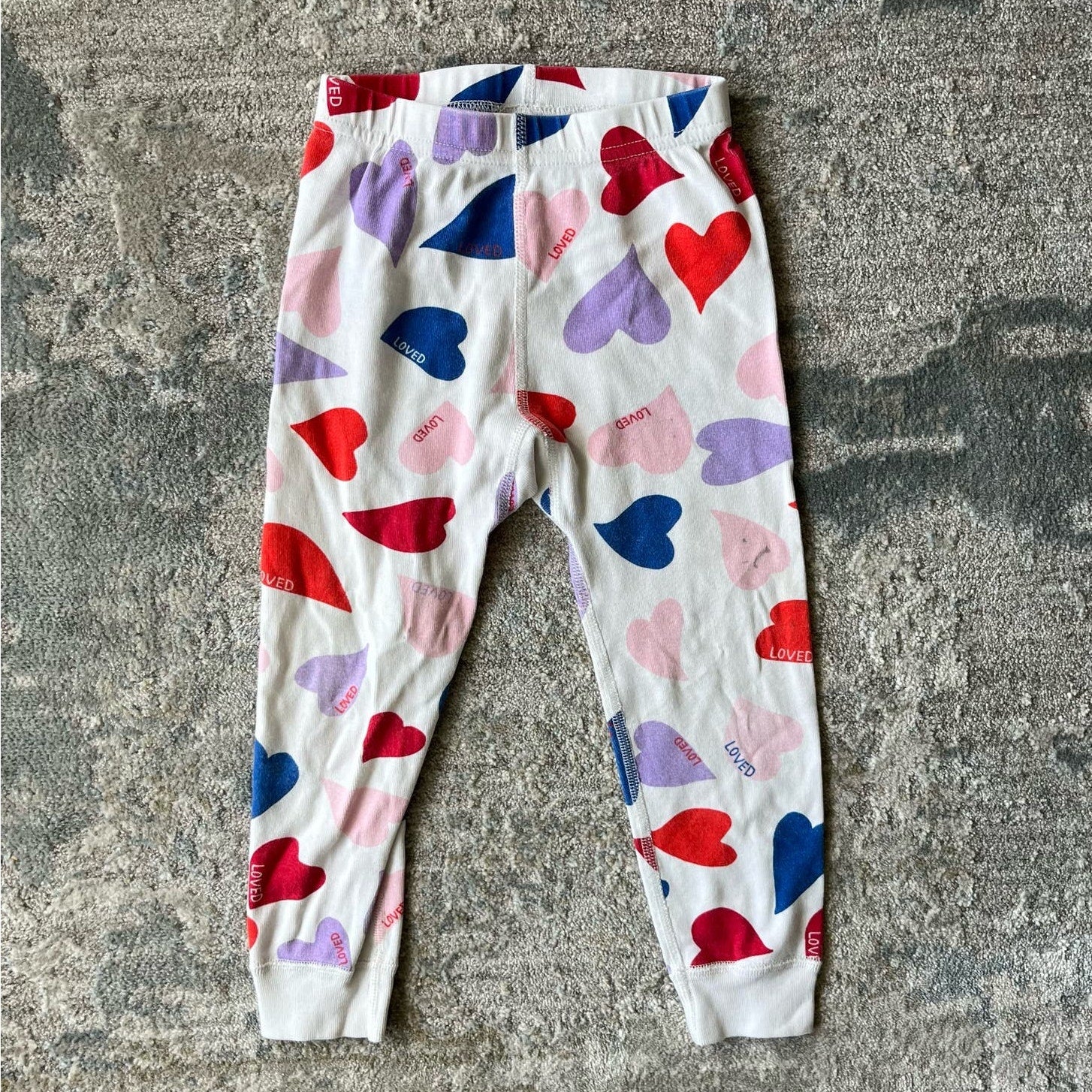 Hanna Andersson Loved Heart Print Pajamas 90 cm 3T