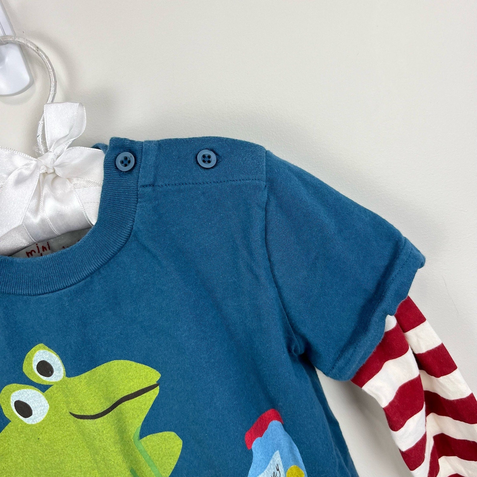 Mini Boden Long Sleeve Frog Money Tee 1 1/2 - 2Y