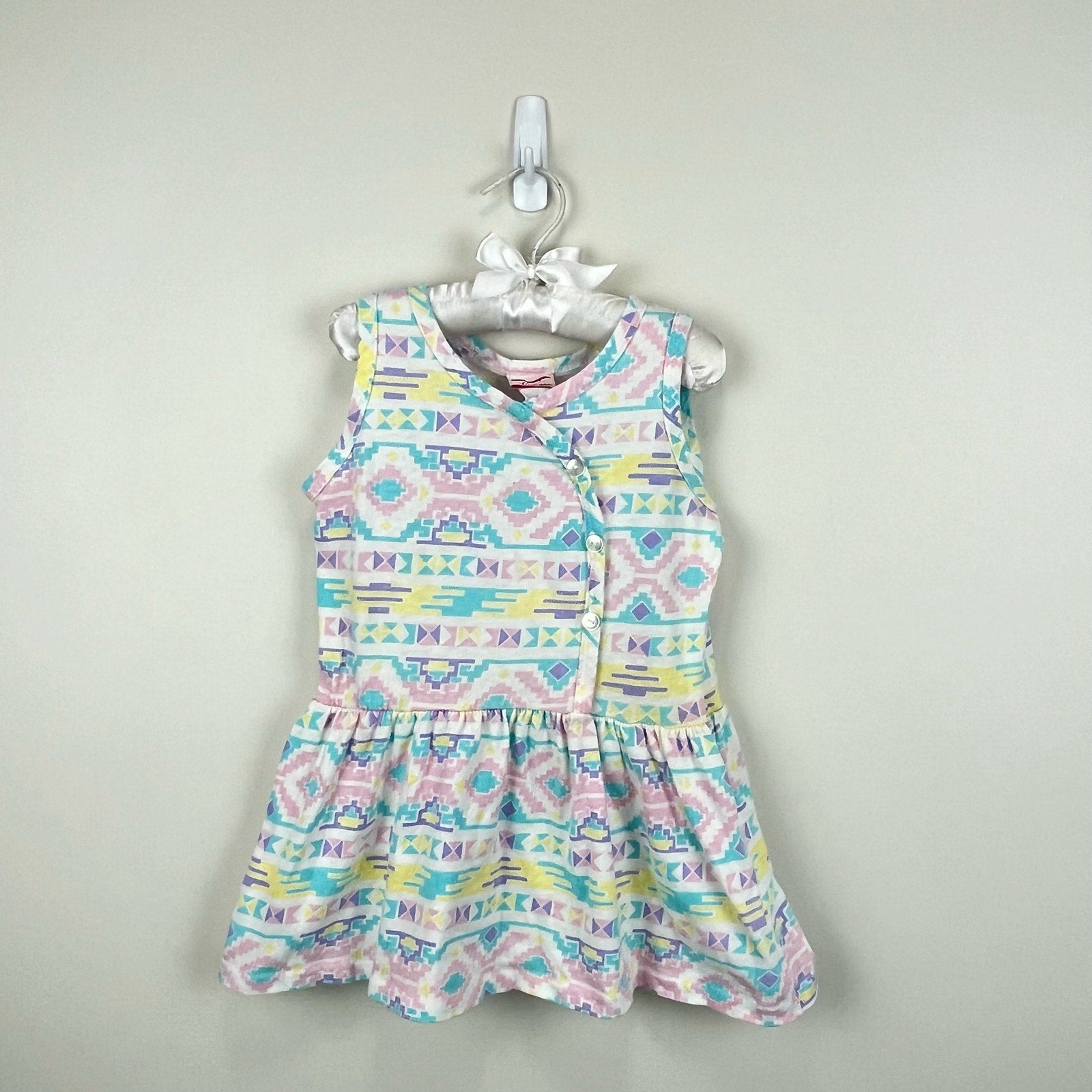 Vintage Names Pastel Aztec Sleeveless Dress USA