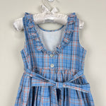 Load image into Gallery viewer, Papo d'Anjo Blue Plaid Ruffle Dress 3T
