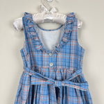 Load image into Gallery viewer, Papo d&#39;Anjo Blue Plaid Ruffle Dress 3T
