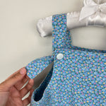 Load image into Gallery viewer, Vintage Blue Floral Shortalls Romper
