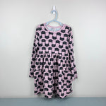 Load image into Gallery viewer, Hanna Andersson Pink Black Cat Long Sleeve Dress 130 cm 8
