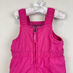 L.L. Bean Pink Cold Buster Snow Bib Overalls 12-18 Months