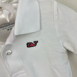 Load image into Gallery viewer, Vineyard Vines White Flag Whale Polo Onesie 18-24 Months
