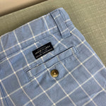 Load image into Gallery viewer, Janie and Jack Windowpane Linen Shorts Cornflower Blue 5T
